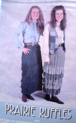 PRAIRIE RUFFLES PATCHWORK VEST, STRT BROOMSTICK SKIRT PATTERN